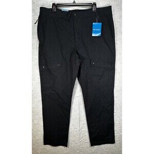 NWT Columbia Wallowa Cargo Pants Size 38x32 Black Hiking Outdoors Drawstring